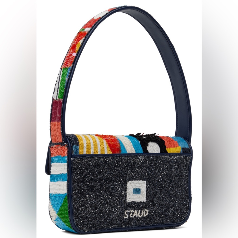 Price Firm - ASO TV 🎬 STAUD Tommy Beaded Bag (Sails Up) - Picture 4 of 14